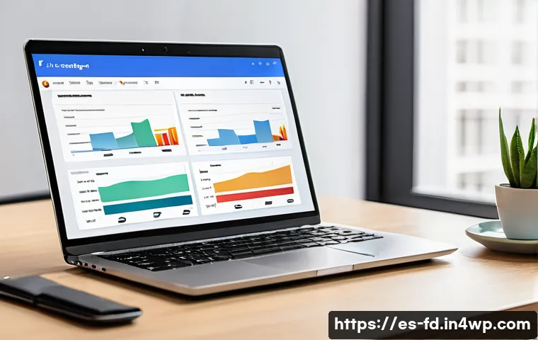 고급 키워드 분석을 통한 시장 조사 방법 - A modern digital marketing workspace featuring a sleek laptop displaying keyword analysis tools like...